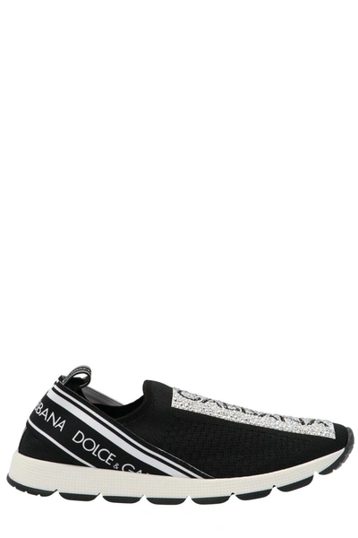 Shop Dolce & Gabbana Kids Sorrento Sneakers In Black