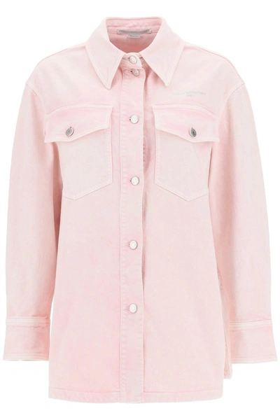 Shop Stella Mccartney Denim Overshirt In Pink