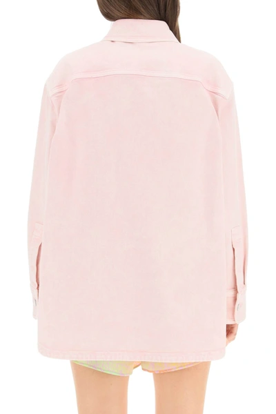 Shop Stella Mccartney Denim Overshirt In Pink