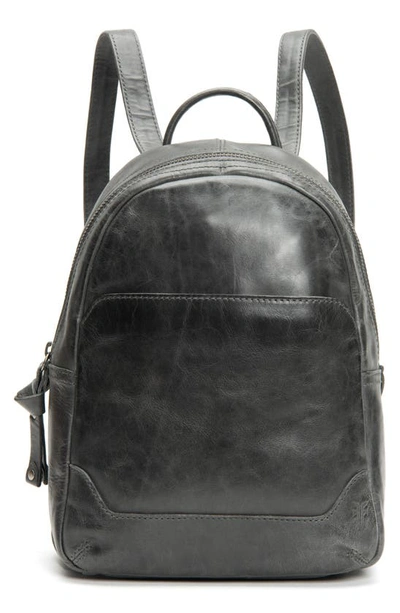 Shop Frye Medium Melissa Calfskin Leather Backpack In Carbon