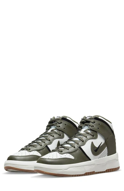 Shop Nike Dunk High Up Sneaker In White/ Cargo Khaki/ Black