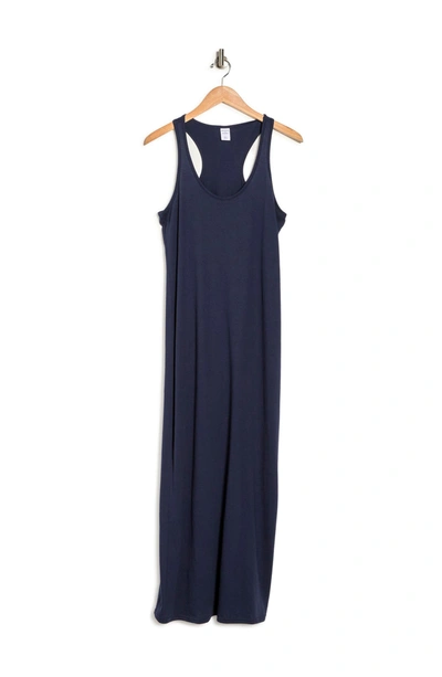 Shop Melrose And Market Sleeveless Racerback Maxi Dress In Navy Blazer