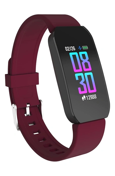 Shop I Touch Itouch Active Smart Watch, 23.4mm X 44 Mm In Burgundy