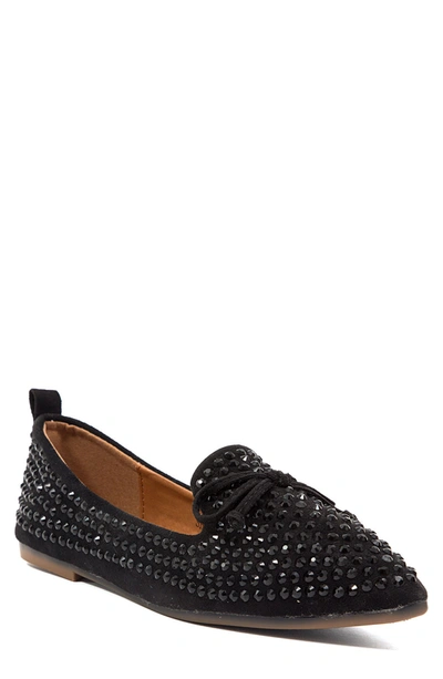 Chic By Lady Couture Sherry Embellished Bow Flat In Black