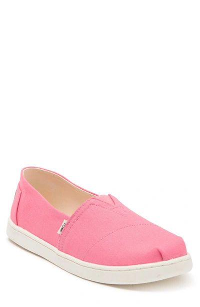 Shop Toms Belmont Slip-on Canvas Sneaker In Bubblegum Pink Canvas