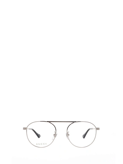 Shop Gucci Eyewear Gg0744o Silver Glasses