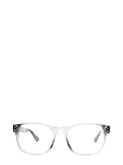 Shop Gucci Eyewear Gg0004o Transparent Grey Glasses