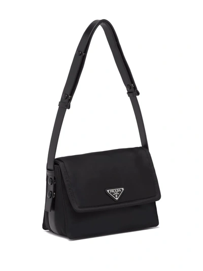 Shop Prada Small Re-nylon Padded Shoulder Bag In Black
