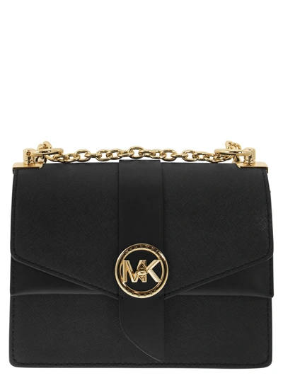 Shop Michael Kors Greenwich - Saffiano Leather Bag In Black