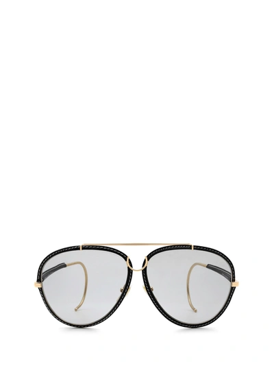 Shop Chloé Eyewear Ch0080s Gold Sunglasses