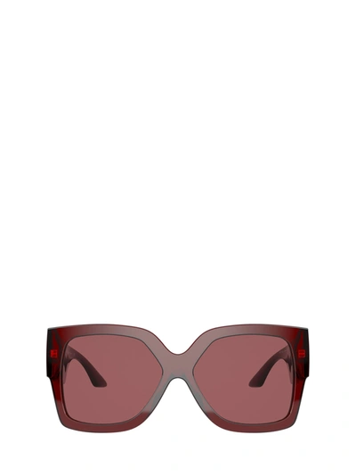 Shop Versace Ve4402 Transparent Red Sunglasses