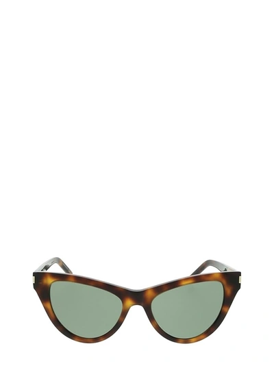 Shop Saint Laurent Eyewear Sl 425 Havana Sunglasses