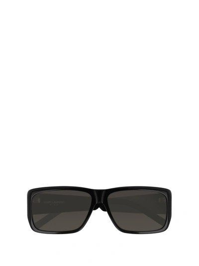 Shop Saint Laurent Sl 366 Black Sunglasses