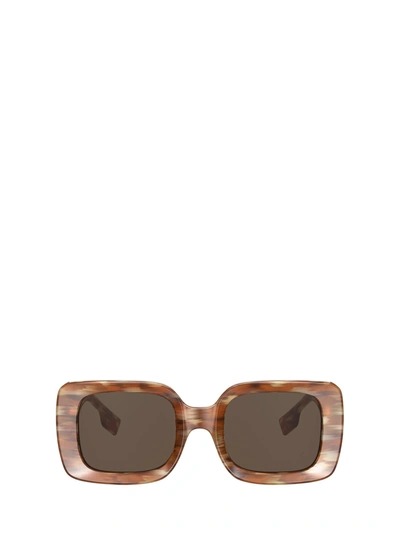 Shop Burberry Eyewear Be4327 Brown Sunglasses
