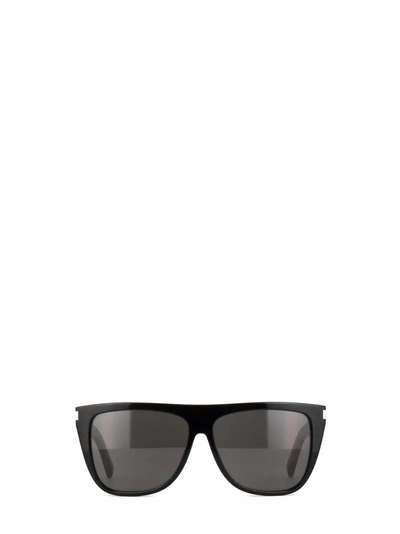 Shop Saint Laurent Sl 1 Black Sunglasses