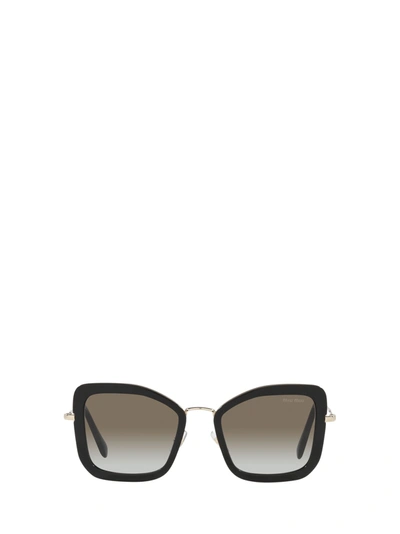 Shop Miu Miu Mu 55vs Black Sunglasses