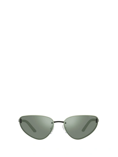 Shop Prada Eyewear Pr 57ws Matte Black Sunglasses