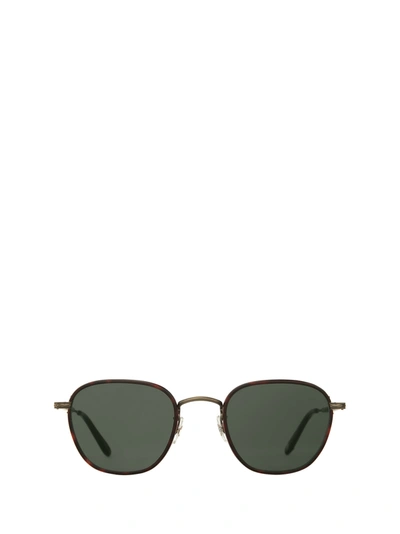 Shop Garrett Leight Grant Sun Matte Kona Tortoise - Antique Gold Sunglasses