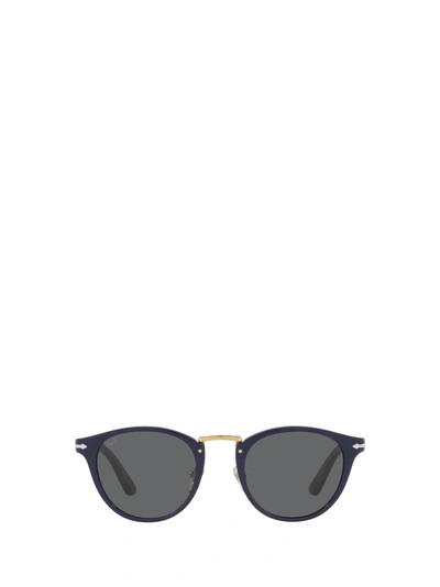 Persol Po3108s Typewriter Edition Round-frame Acetate Sunglasses In Blu