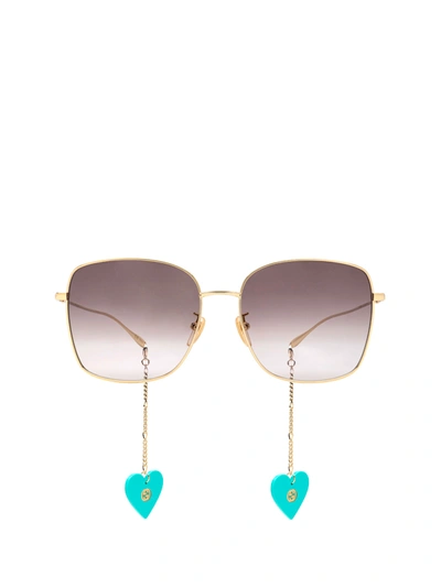 Shop Gucci Gg1030sk Gold Sunglasses