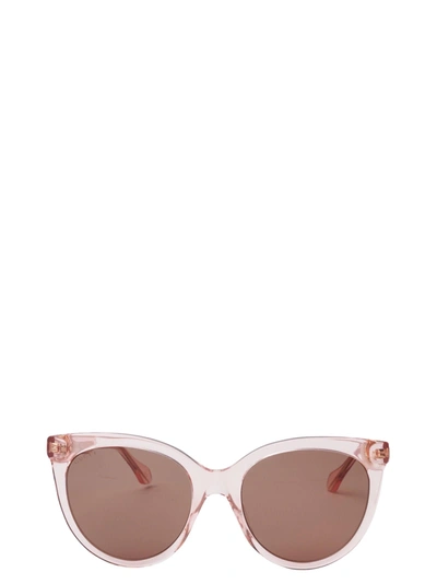 Shop Gucci Eyewear Gg0565s Transparent Pink Sunglasses