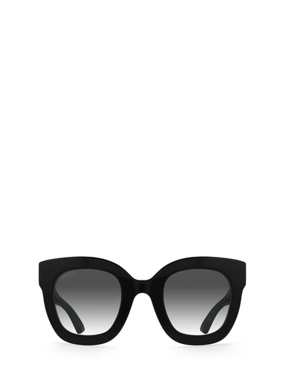 Gucci Gg0208s Black Female Sunglasses In Grey Gradient | ModeSens