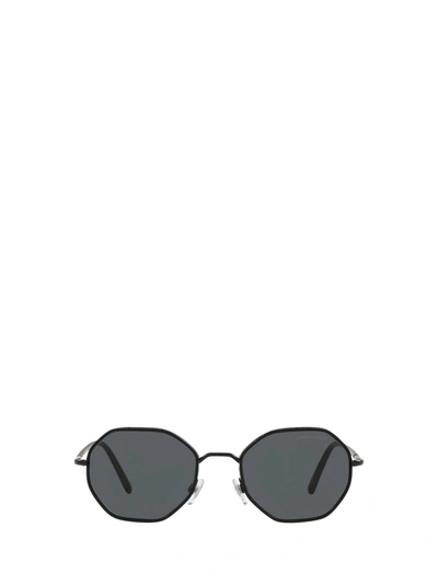 Shop Giorgio Armani Ar6112j Matte Black Sunglasses