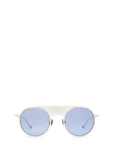 Matsuda Aviator-style Silver-tone Metal Sunglasses In Palladium White
