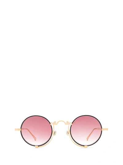 Shop Matsuda 10601h Rose Gold - Matte Black Sunglasses