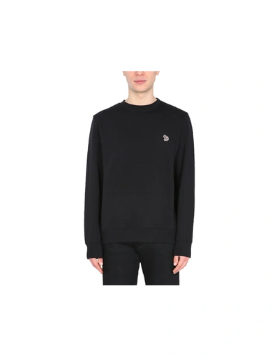 Shop Paul Smith Sweatshirt With Zebra Patch In Black