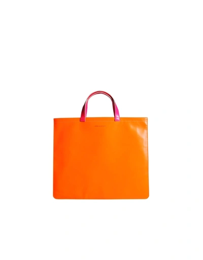 Shop Comme Des Garçons Super Fluo Leather Tote Bag In Multicolor
