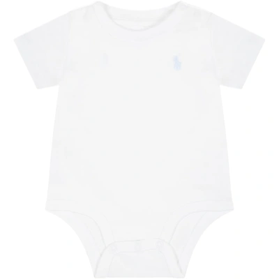 Shop Ralph Lauren White Body For Babies With Pony Logo
