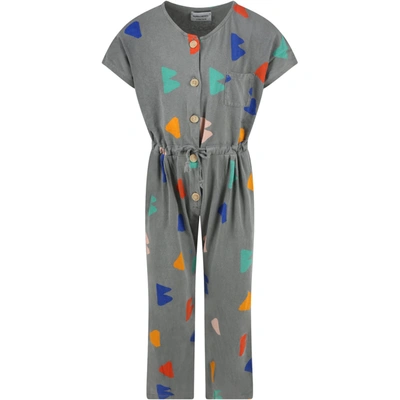 Shop Bobo Choses Grey Overall For Kids With Prints