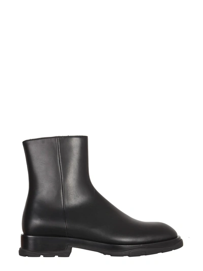 Shop Alexander Mcqueen Slim Tread Boots In Nero