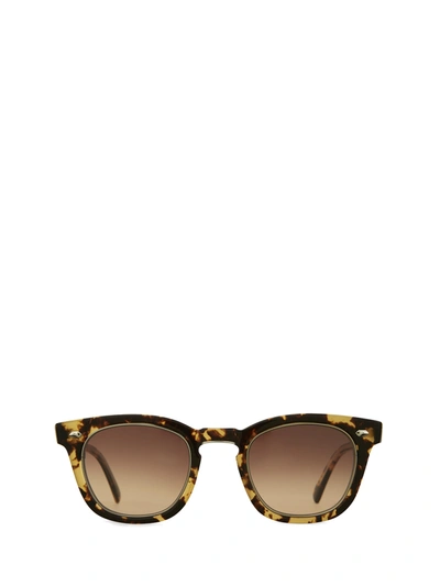 Shop Mr Leight Hanalei S Bohemian Tortoise - 12k White Gold Sunglasses