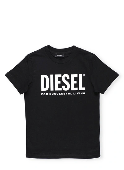 Shop Diesel Tjustlogo T-shirt In Black