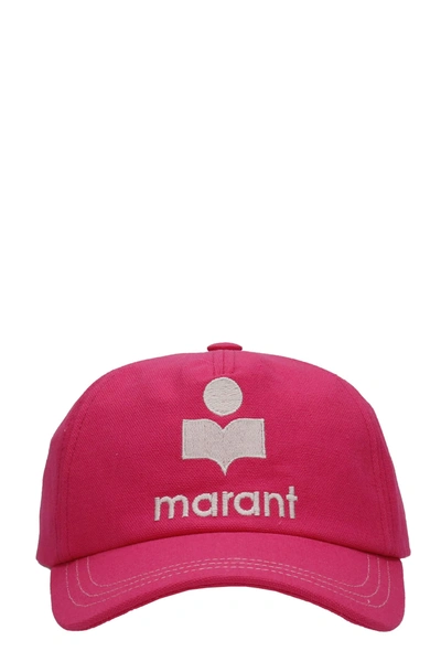 Shop Isabel Marant Tyron Hats In Fuxia Cotton