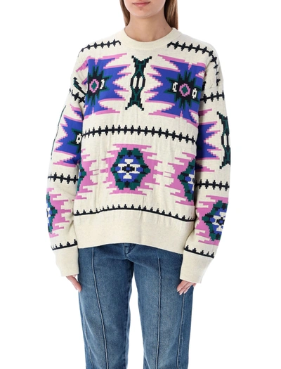 Shop Isabel Marant Étoile Malden Crewneck Sweater In Multi