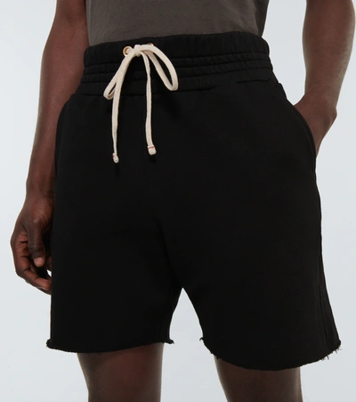 Shop Les Tien Yacht Cotton Shorts In Jet Black