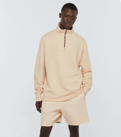 棉质针织半拉链运动衫