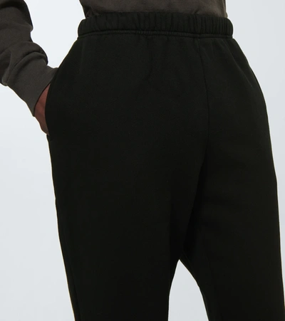 Shop Les Tien Cotton Fleece Sweatpants In Jet Black