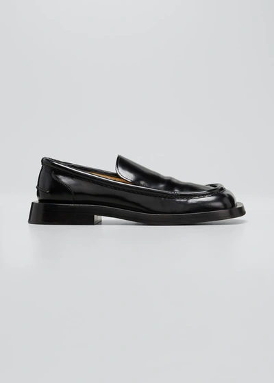 Shop Proenza Schouler Calfskin Square-toe Loafers In Black