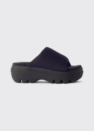 Shop Proenza Schouler Storm Nylon Platform Slide Sandals In Black