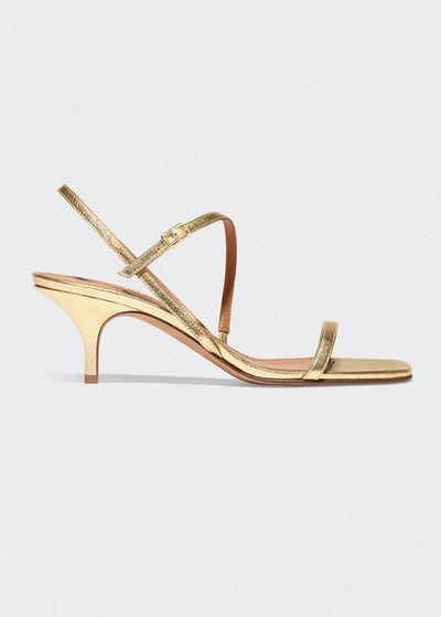 Shop Emme Parsons Hugo 50mm Strappy Sandals In Washed Gold