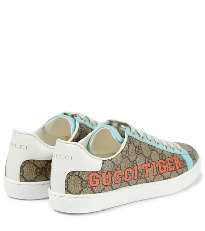 Shop Gucci Tennis 1977 Canvas Sneakers In Be.eo.d.or/nu.acq/bi