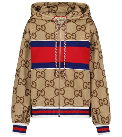 Gucci Monogram Jacquard Hooded Jacket Tide