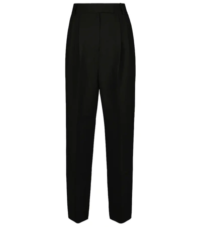 Shop The Frankie Shop Bea Twill High-rise Pants In Black