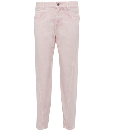 Shop Stella Mccartney High-rise Slim Jeans In Peach Denim