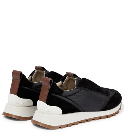 Brunello Cucinelli Black No Lace Sneakers In Black