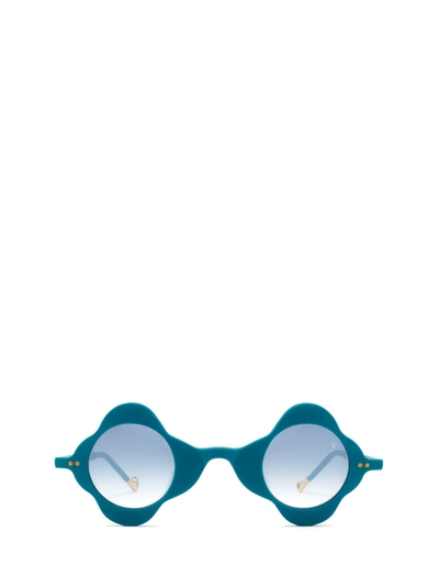 Shop Eyepetizer Diciotto Petrol Blue Sunglasses